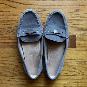 G.H. Bass Beamer Loafers in Gray Suede